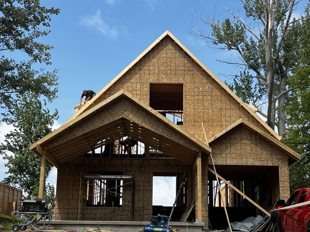 New custom home under construction by Revel Homes